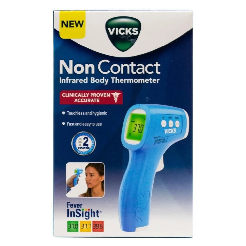 Vicks Non-Contact Thermometer | Infrared Body Digital Thermometer | Quick Reading | Fever Detection
