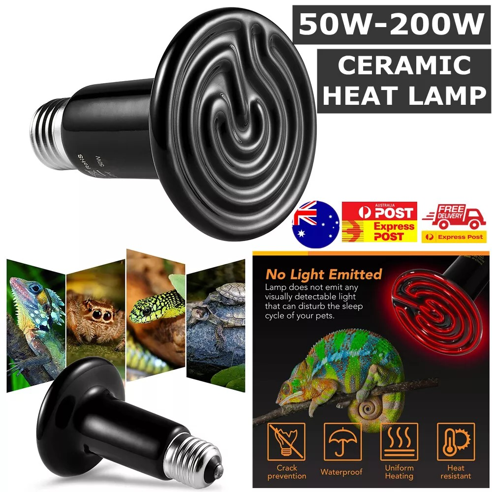 Ceramic Heat Emitter | 75W - Infrared Heat Lamp | For Reptiles, Chickens & Pets | No Light Heat Bulb for Terrariums & Brooders