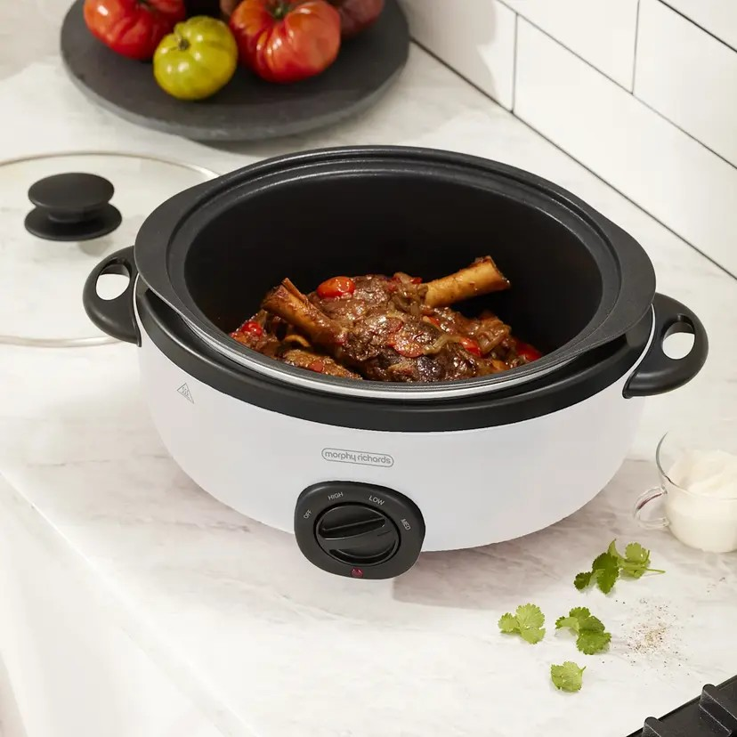 Morphy Richards Sear & Stew Slow Cooker 6.5L Family Meal Cooker 3 Heat Kitchen Cooking