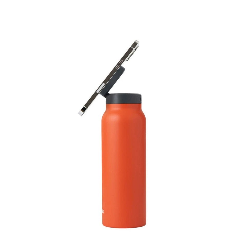 Ringo 710ml Insulated Water Bottle | MagSafe Phone Mount | Orange Stainless Steel